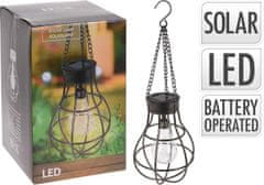 ProGarden Lampa solárna s LED žiarovkou závesná 18,5 x 27 cm KO-512000570