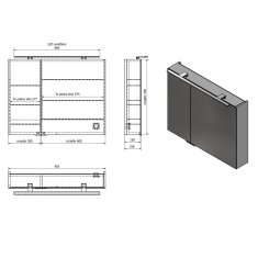 SAPHO MIRRÓ galerka s LED osvetlením, 90x70x16cm, biela MC090-0030 - Sapho