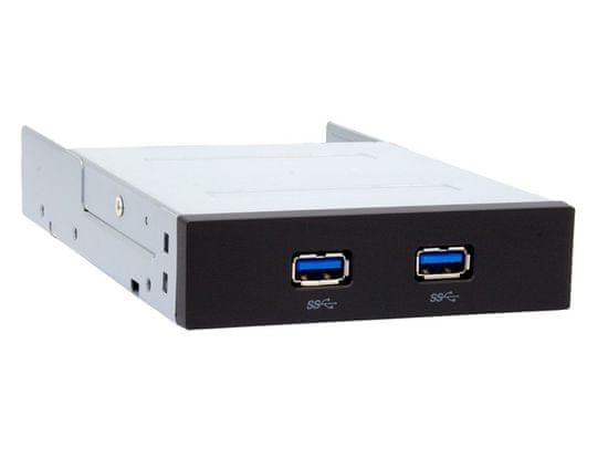 Chieftec interný box do 3,5", 2x USB3.0, čierny