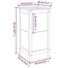 Vidaxl Záhradný kvetináč 40x40x78 cm masívny douglas