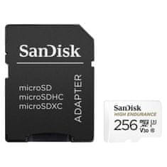 SanDisk High Endurance/micro SDXC/256GB/Class 10/+ Adaptér/Biela