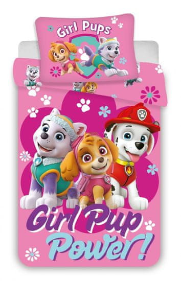 BrandMac Detská prikrývka na posteľ Paw Patrol Girl Power 100x135cm, 40x60 cm