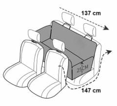 4Car Poťah zadného sedadla na prevoz psa 137x147cm