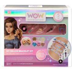 KIDS LICENSING Súprava na výrobu náramkov + 5 kovových príveskov WOW, WOW00005