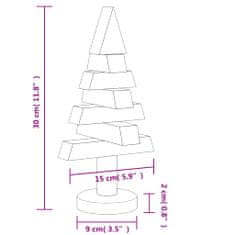 Vidaxl Drevený vianočný stromček dekorácia 2 ks 30 cm masívna borovica