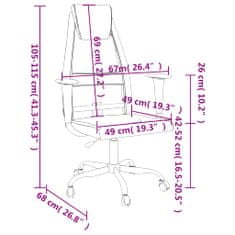 Vidaxl Kancelárska stolička biela látka a umelá koža