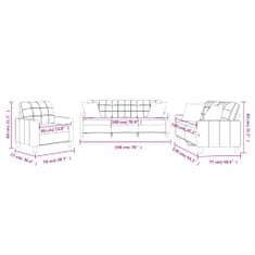 Petromila vidaXL 3-dielna sedacia súprava s vankúšmi sivá umelá koža