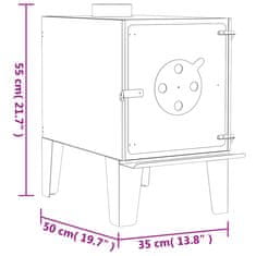 Vidaxl Kempingová pec 35x50x55 cm korténová oceľ