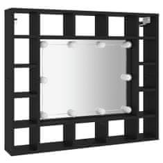 Petromila vidaXL LED zrkadlová skrinka čierna 91x15x76,5 cm