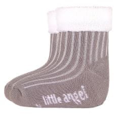Little Angel Ponožky froté Outlast - tm.šedá/biela 15-19 | 10-13 cm