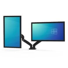 Port Designs PORT CONNECT držiak na monitor na hranu stola, 2 ramená, VESA do 32 ", šedý