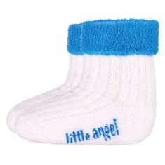 Little Angel Ponožky froté Outlast - biela/modrá 20-24 | 14-16 cm