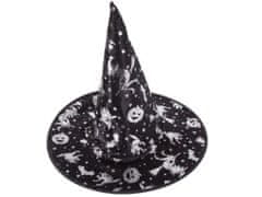 Verk  Detský čarodejnícky klobúk Helloween čiernostrieborná