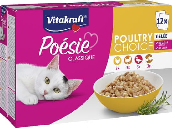 Vitakraft Poésie Classique MP Gele drůbež12x85g/5