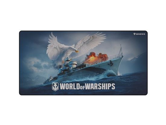 Genesis Herná podložka pod myš CARBON 500 WORLD of WARSHIPS, MAXI 90x45cm