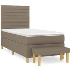 Petromila vidaXL Boxspring posteľ s matracom sivohnedý 100x200 cm látka