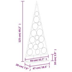 Vidaxl Kovový vianočný dekoratívny stromček čierny 125 cm