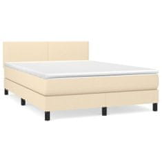 Petromila vidaXL Boxspring posteľ s matracom krémový 140x190 cm látka