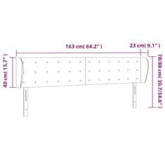 Vidaxl Čelo postele so záhybmi bledosivé 163x23x78/88 cm zamat