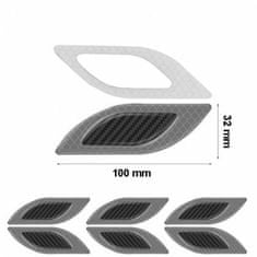 4Car Samolepiace dekory na auto-reflexné biele