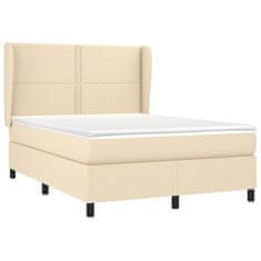 Petromila vidaXL Boxspring posteľ s matracom krémový 140x190 cm látka