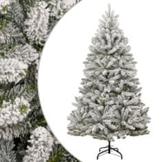 Vidaxl Umelý výklopný vianočný stromček so snehovými vločkami 240 cm