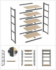 Songmics Policový regál SONGMICS 200 x 100 x 50 cm - GLR050B21