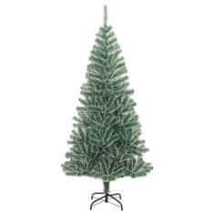 Vidaxl Umelý vianočný stromček 300 LED, súprava gulí a sneh 210 cm