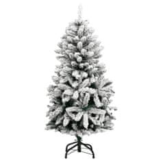 Vidaxl Umelý výklopný vianočný stromček so snehovými vločkami 150 cm