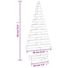 Vidaxl Drevený vianočný stromček na dekoráciu 60 cm masívna borovica