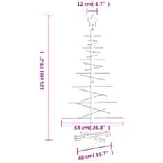 Vidaxl Drevený vianočný stromček na dekoráciu 125 cm masívna borovica