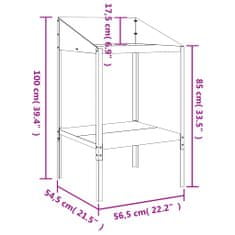 Vidaxl Stojan na rastliny antracitový 56,5x54,5x100cm pozinkovaná oceľ