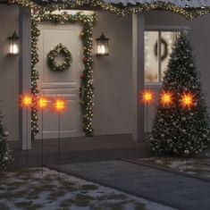 shumee Vianočné svetlá s hrotmi 3 ks LED skladacie červené 35 cm