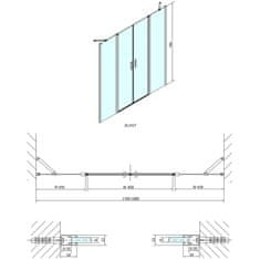 SAPHO ZOOM LINE sprchové dvere 1800mm, číre sklo ZL1417 - Sapho