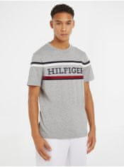 Tommy Hilfiger Šedé pánske tričko Tommy Hilfiger S