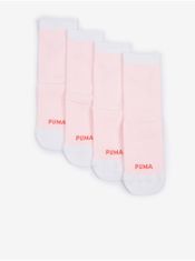 Puma Súprava dvoch párov dámskych ponožiek vo svetlo ružovej farbe Puma Cat Logo 39-42