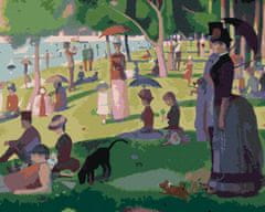 ZUTY Diamantové maľovanie - NEDEĽNÉ POPOLUDNIE NA OSTROVE GRANDE JATTE (G. SEURAT) 40x50 cm NO