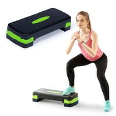 Iso Trade Fitness schod - stepper | čierno zelený