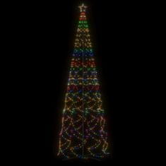 Vidaxl Vianočný stromček kužeľ rôznofarebné svetlo 1400 LED 160x500 cm