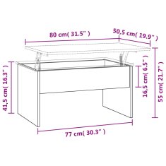 Vidaxl Konferenčný stolík čierny 80x50,5x41,5 cm spracované drevo