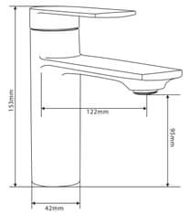 Mexen Zero set umývadlová + vaňová batéria s príslušenstvom r62, zlatá (71103R62-50)