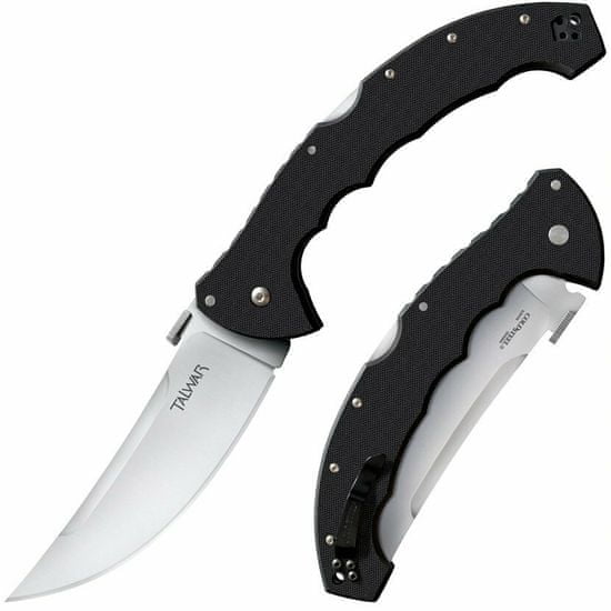 Cold Steel 21TBX Talwar 5 1/2" vreckový nôž 14 cm, hladká čepeľ, čierna, G10