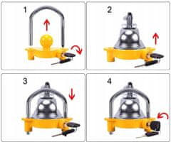 Korbi Zámok závesu prívesu alebo závesného zariadenia UT Zámok závesu alebo guľového závesu na kľúč