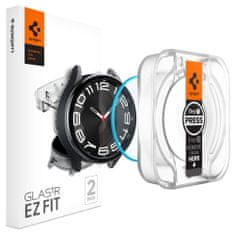 Spigen Ochranné Tvrdené Sklo Glas.Tr ”Ez-Fit” 2-Pack Samsung Galaxy Watch 6 Classic (43 Mm) Clear