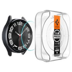 Spigen Ochranné Tvrdené Sklo Glas.Tr ”Ez-Fit” 2-Pack Samsung Galaxy Watch 6 Classic (43 Mm) Clear