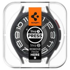 Spigen Ochranné Tvrdené Sklo Glas.Tr ”Ez-Fit” 2-Pack Samsung Galaxy Watch 6 Classic (43 Mm) Clear