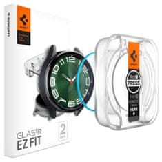 Spigen Ochranné Tvrdené Sklo Glas.Tr ”Ez-Fit” 2-Pack Samsung Galaxy Watch 6 Classic (47 Mm) Clear