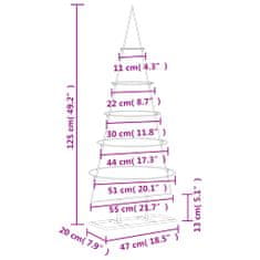 Vidaxl Kovový vianočný dekoratívny stromček čierny 125 cm