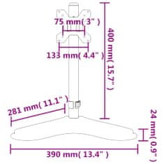 Vidaxl Držiak monitora čierny oceľový VESA 75/100 mm