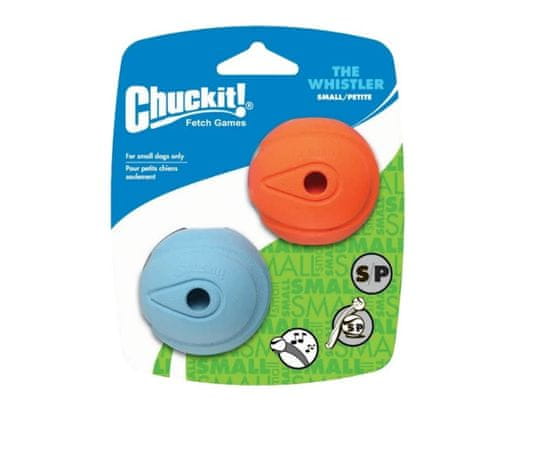 Chuckit! Dog Hračka Whistler S - svištiaca loptička 5 cm, 2ks